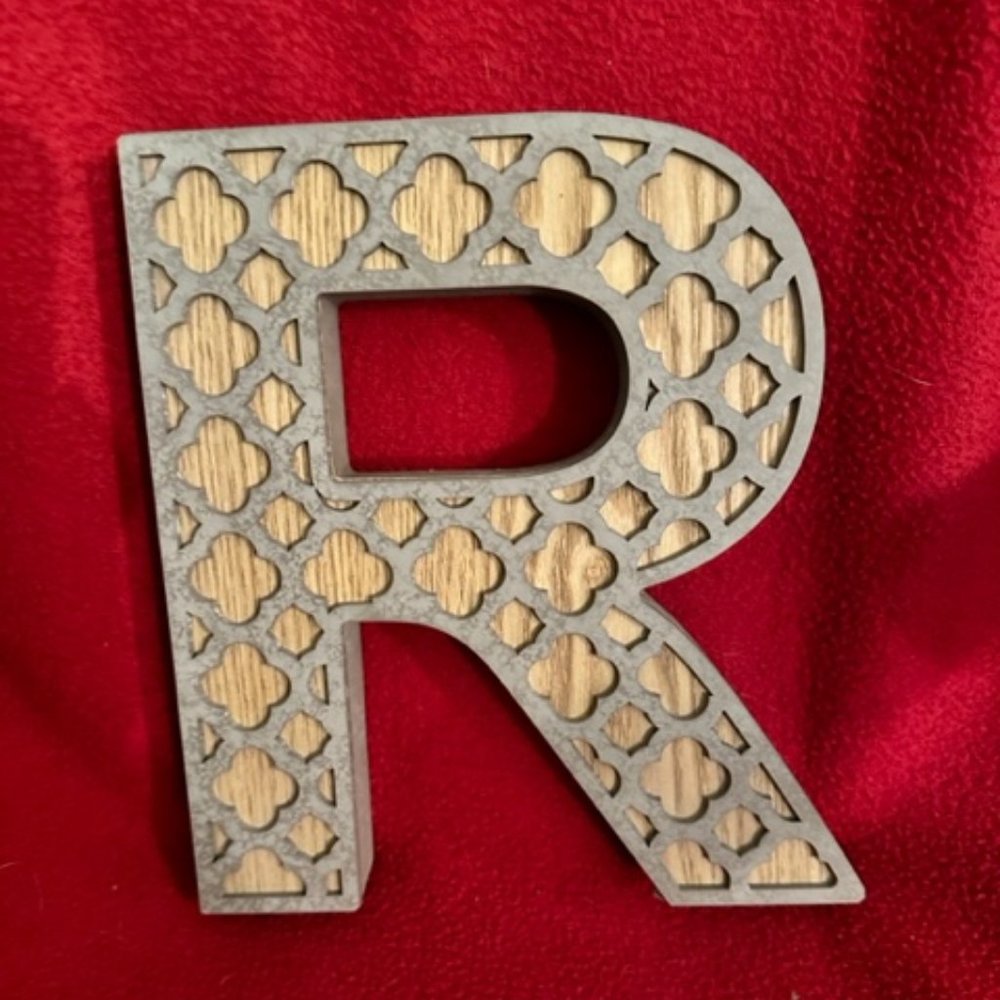 Decorative Wooden Initial - R - Picture 2 of 5